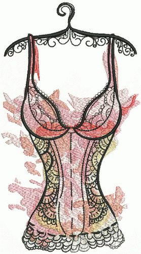Sexy underwear machine embroidery design
