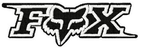 Fox Racing logo 2 machine embroidery design