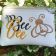 Small case with bee and bee free machine embroidery design