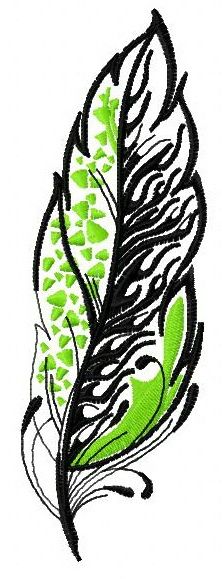 Feather 22 machine embroidery design