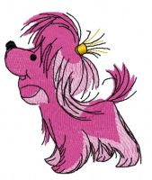 Small poodle embroidery design