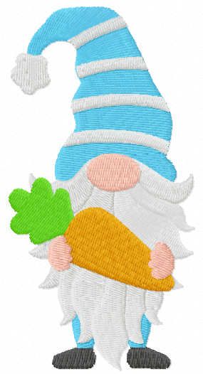 Easter gnome with carrot free embroidery design