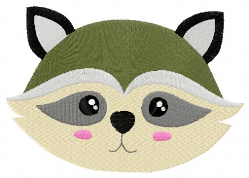 Curious raccoon 2 machine embroidery design