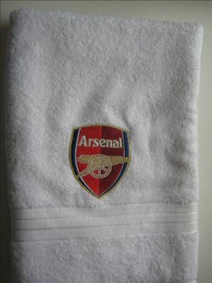 Arsenal club towel logo embroidery designs