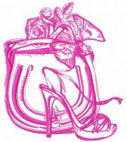 NY fashion lady 3 embroidery design