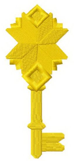 Golden key 5 machine embroidery design