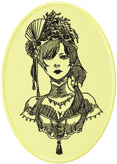 Old Vintage Story machine embroidery design