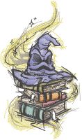 Magical Sorting Hat embroidery design
