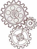 Gears free embroidery design 2
