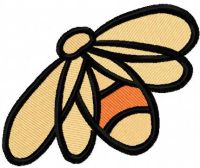 Bee free embroidery design 4