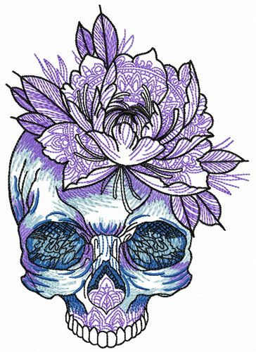 Skull of baroness machine embroidery design