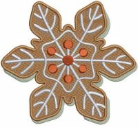 Brown snowflake embroidery design