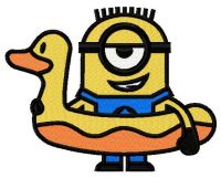 Minion grins embroidery design