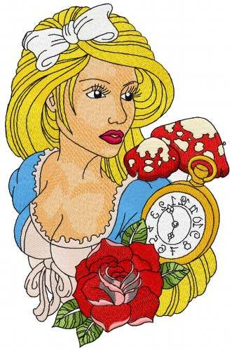 Alice in Wonderland embroidery design 10