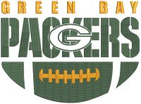 Big Green bay packers logo embroidery design