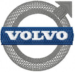 Volvo Logo machine embroidery design