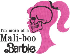 Mali-boo Barbie embroidery design