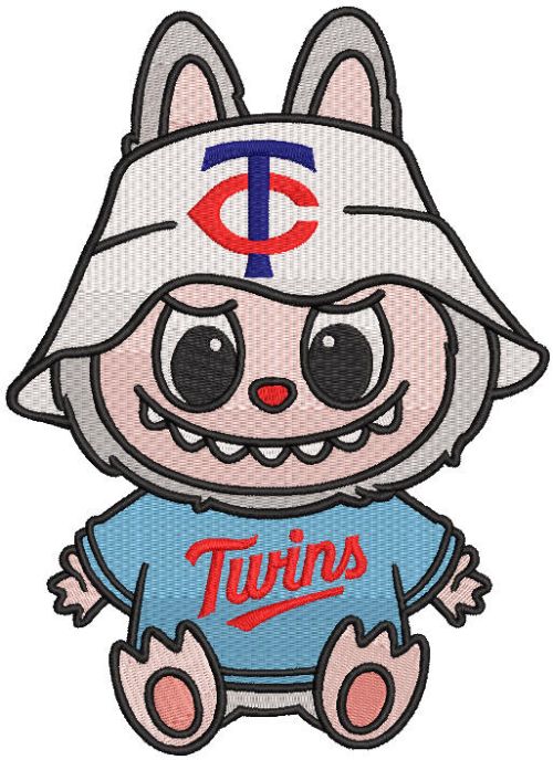 Labubu Minnesota Twins embroidery design