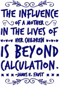 The influence of a mother embroidery design