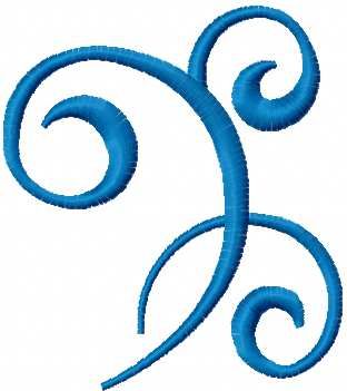 Blue decoration free embroidery design 12