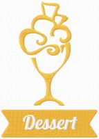 Dessert label embroidery design