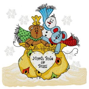 Presents from the North Pole embroidery design
