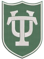 Tulane university logo shield embroidery design