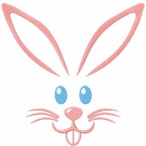 Easter pink bunny free embroidery design