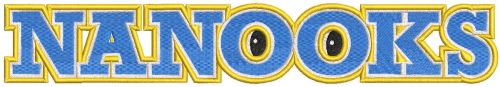 Alaska Nanook 2000 Wordmark Logo embroidery design