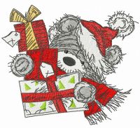 Carry gifts embroidery design