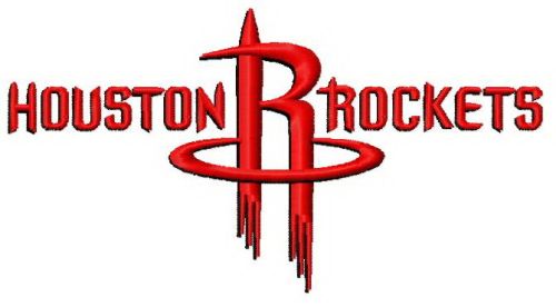 Houston Rockets logo machine embroidery design