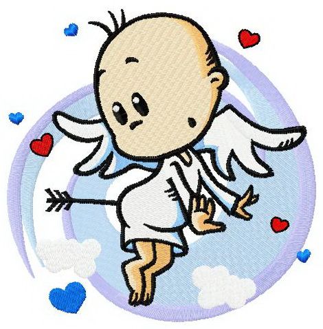 Baby cupid 2 machine embroidery design