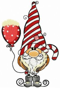 Snowbound balloon embroidery design