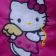 Hello Kitty cupid design embroidered