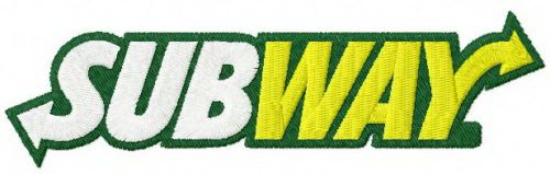 Subway logo machine embroidery design
