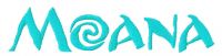 Moana logo embroidery design