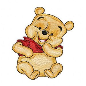 Funny Baby Pooh machine embroidery design