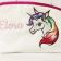 Cosmetic bag with Unicorn embroidery design