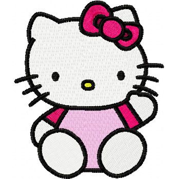 Hello Kitty Hello machine embroidery design