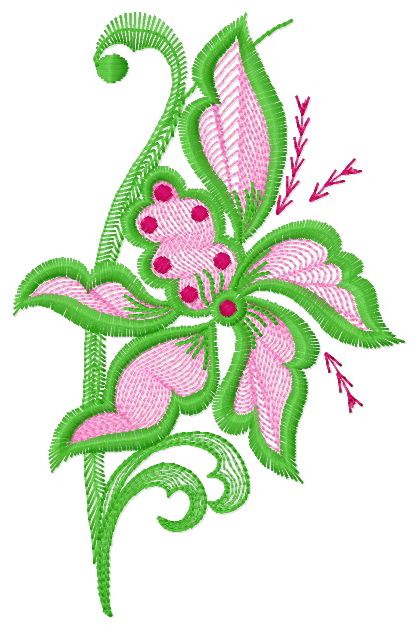Air flowers 3 machine embroidery design