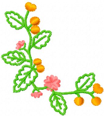 Oak leaves free embroidery design