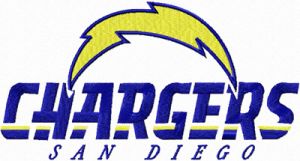 San Diego Chargers embroidery design