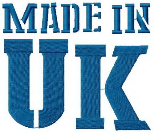 Made in UK 3 machine embroidery design