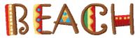 Beach embroidery design
