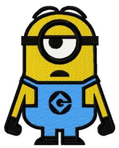 Tired Minion embroidery design