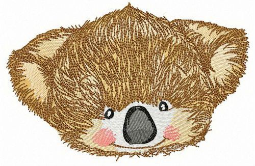 Koala muzzle machine embroidery design 