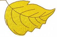 Yellow leaf free embroidery design