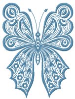 Big wings butterfly embroidery design