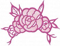 Flower free embroidery design 44