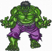 Incredible Hulk embroidery design